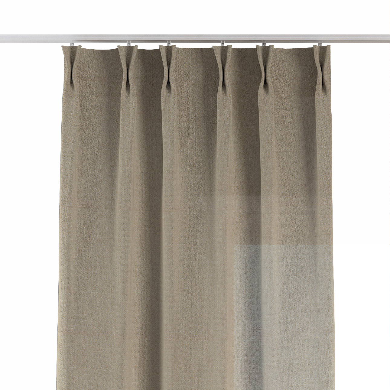 Vorhang mit flämischen 2-er Falten, dunkelbeige, Alara Premium (145-01) günstig online kaufen