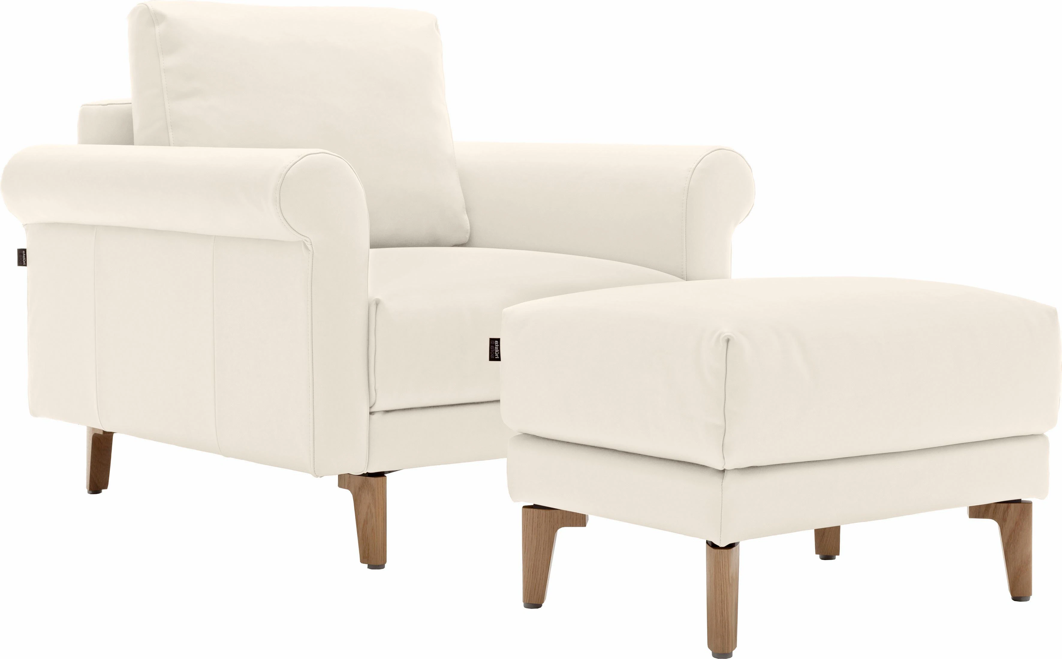 hülsta sofa Sessel "hs.450", modern Landhaus, Breite 88 cm, Fuß Nussbaum günstig online kaufen