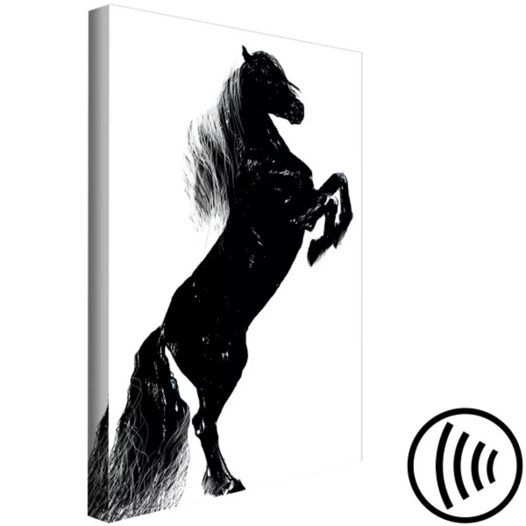 Leinwandbild Black Horse (1 Part) Vertical XXL günstig online kaufen