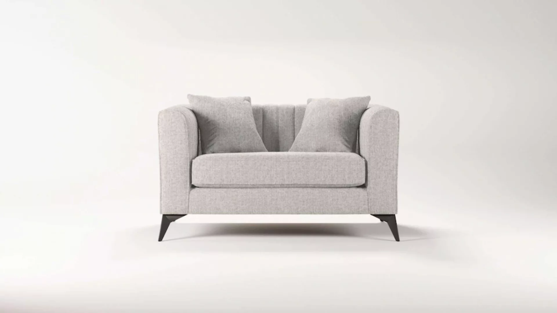 Places of Style Loveseat »MATTHEW B/T/H: 130/86/74 cm Sessel«, incl. Zierki günstig online kaufen