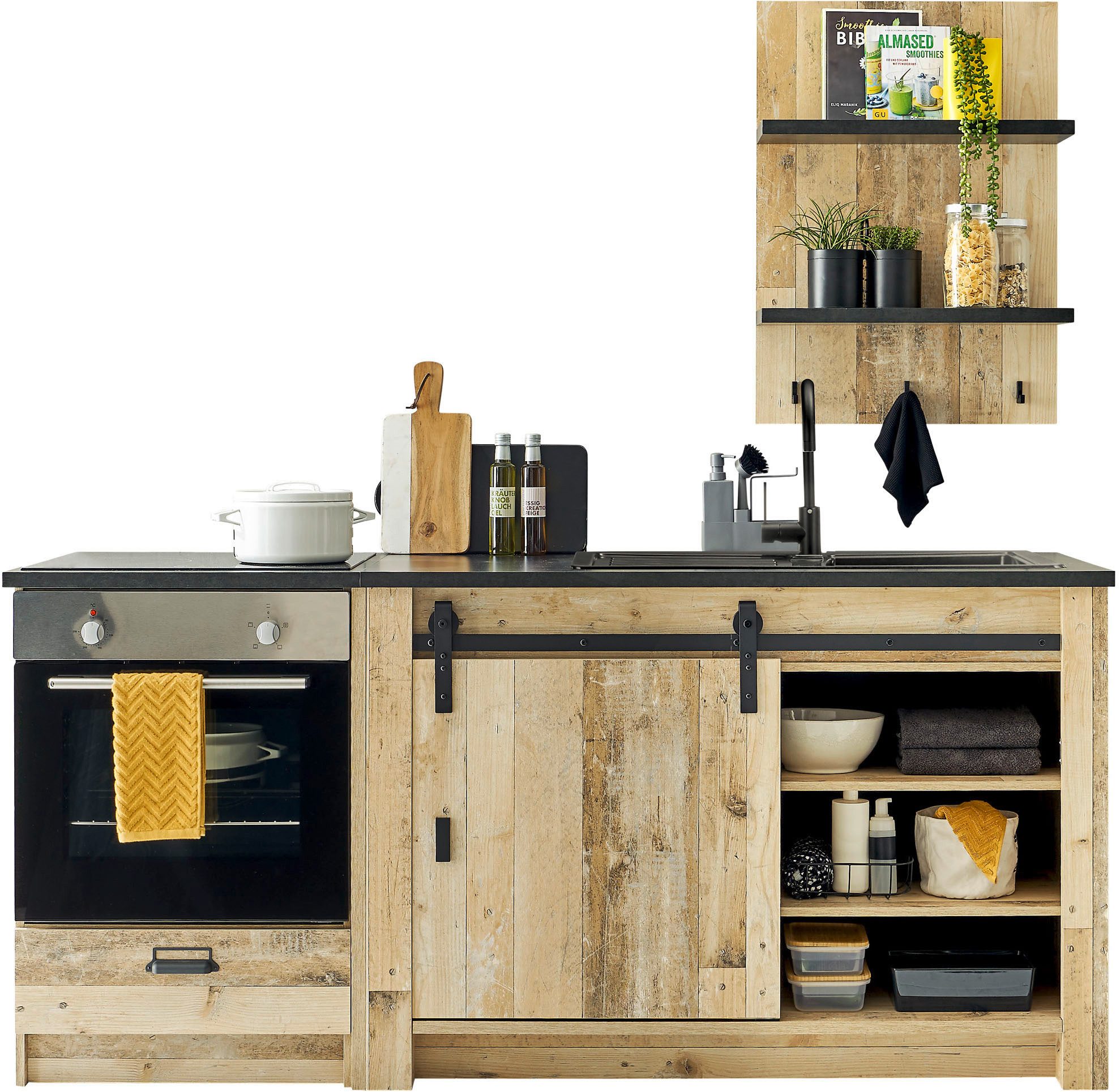 Home affaire Küchenzeile "Sherwood", Breite 196 cm, mit Herdumbauschrank, o günstig online kaufen