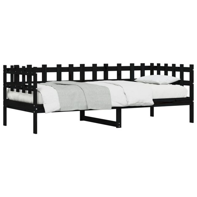 furnicato Bett Tagesbett Schwarz 90x190 cm Massivholz Kiefer (1-tlg) günstig online kaufen