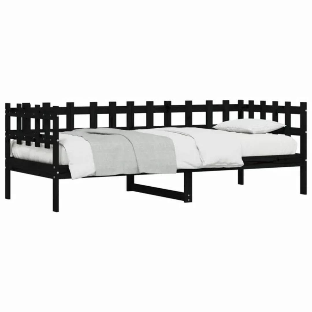 furnicato Bett Tagesbett Schwarz 90x190 cm Massivholz Kiefer (1-tlg) günstig online kaufen