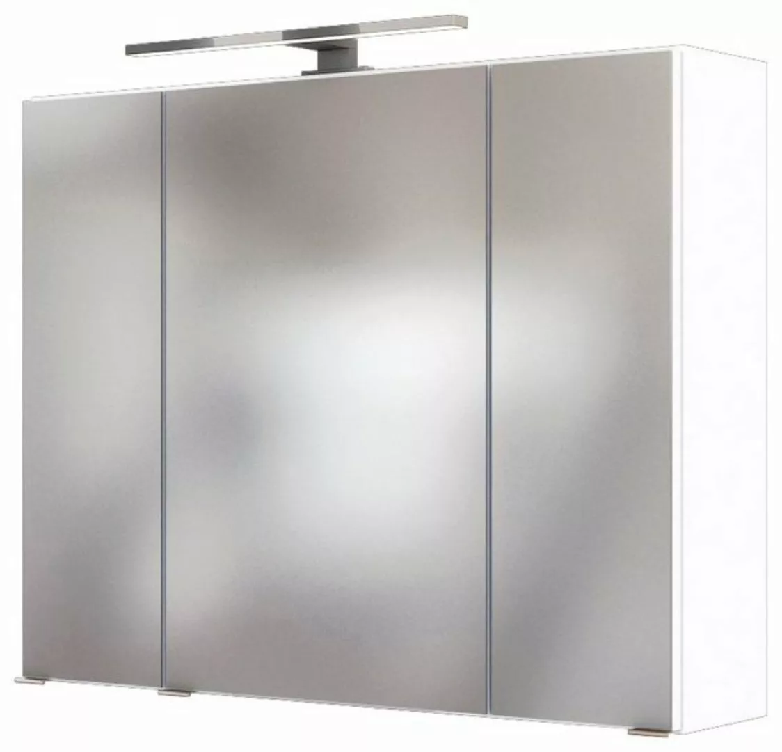 welltime Spiegelschrank Malibu Breite 80 cm, mit Spiegeltüren und Türendämp günstig online kaufen