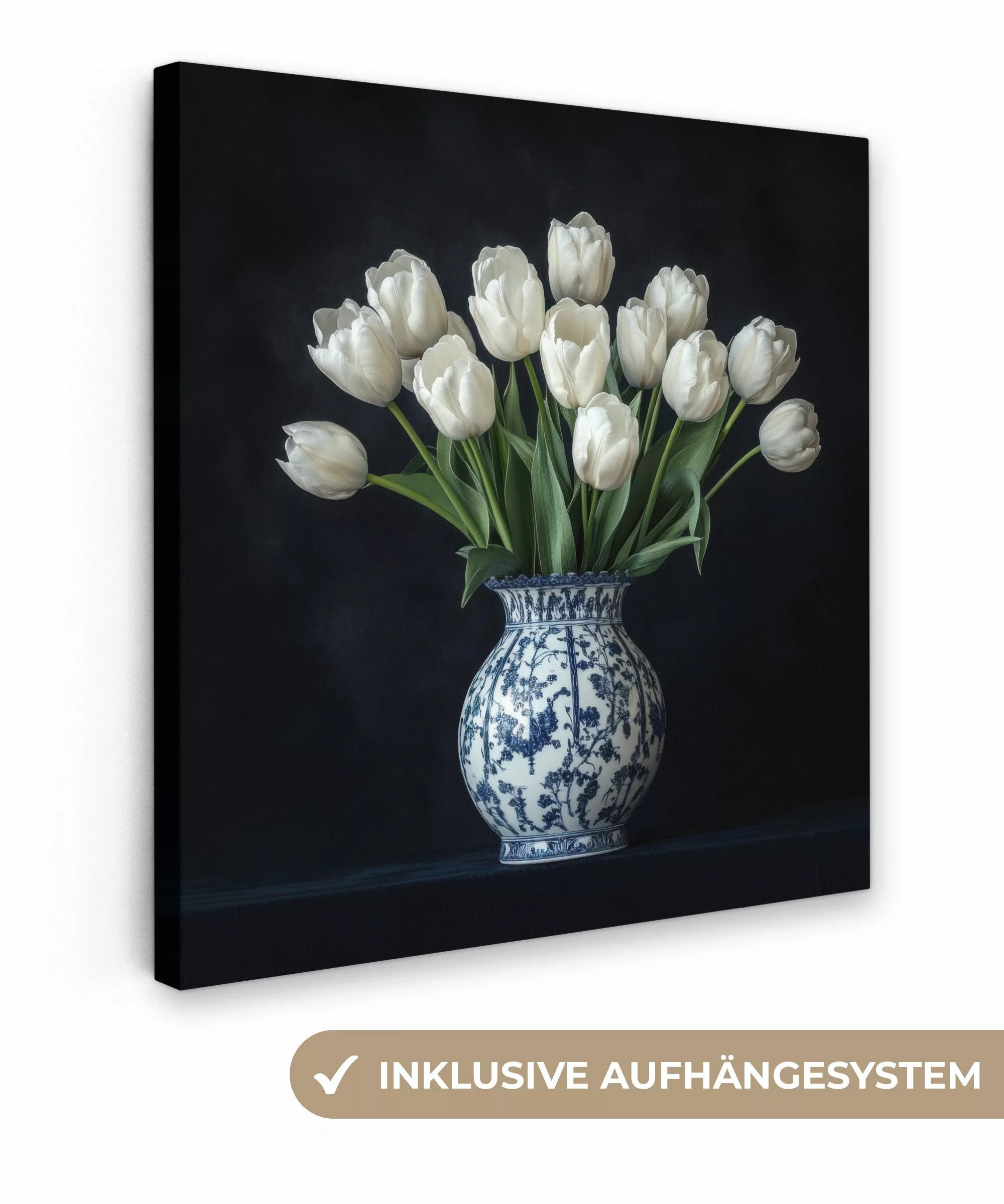 OneMillionCanvasses® Leinwandbild Weiß - Blumen - günstig online kaufen