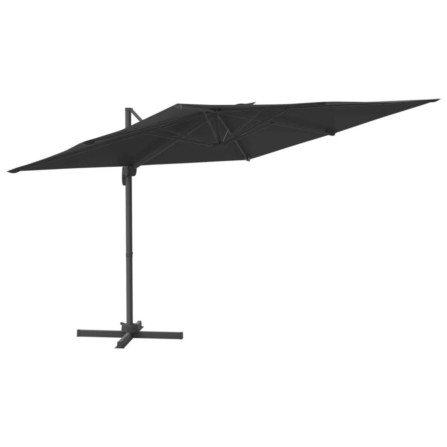 furnicato Ampelschirm mit Aluminium-Mast Schwarz 400x300 cm günstig online kaufen