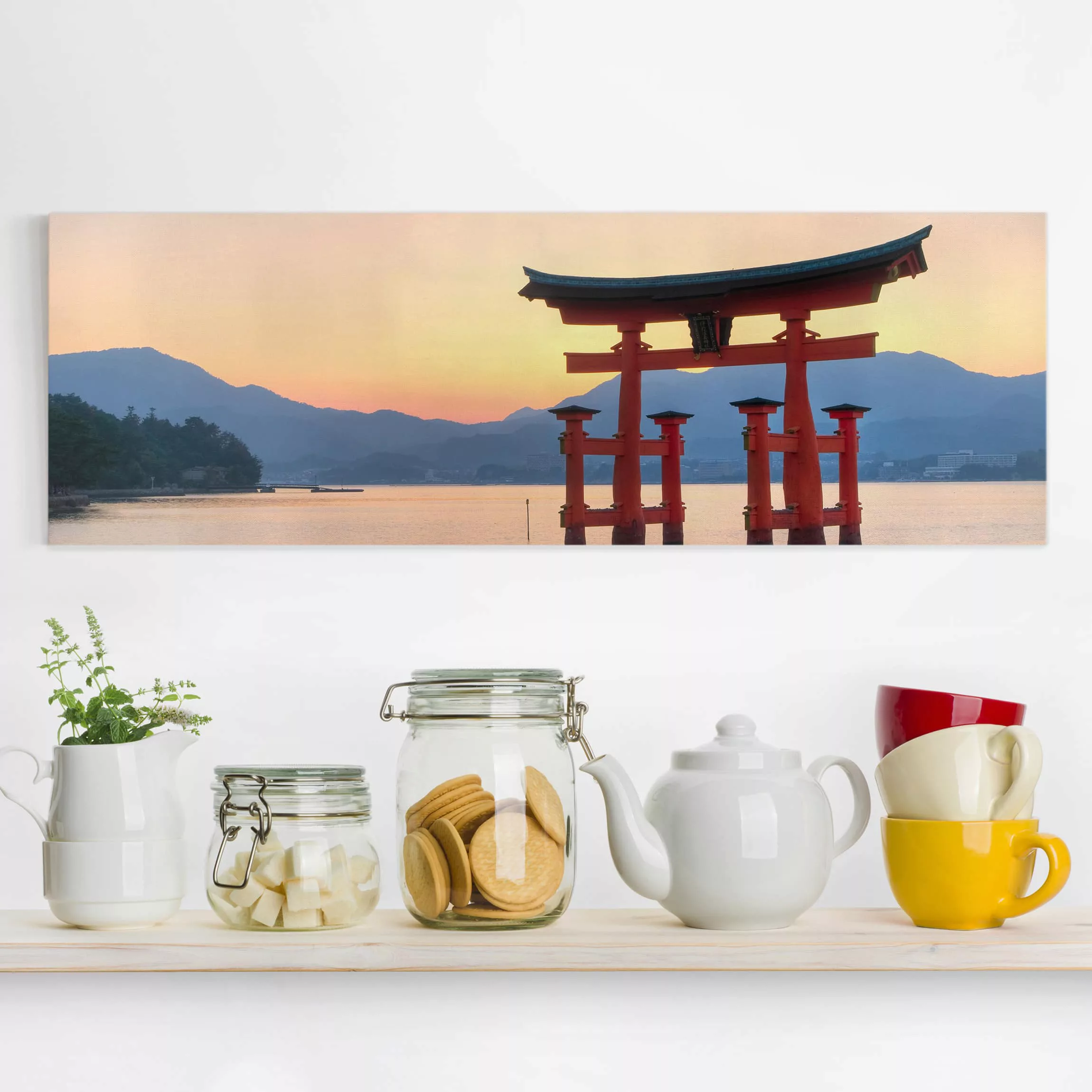 Leinwandbild Architektur & Skyline - Panorama Torii am Itsukushima günstig online kaufen