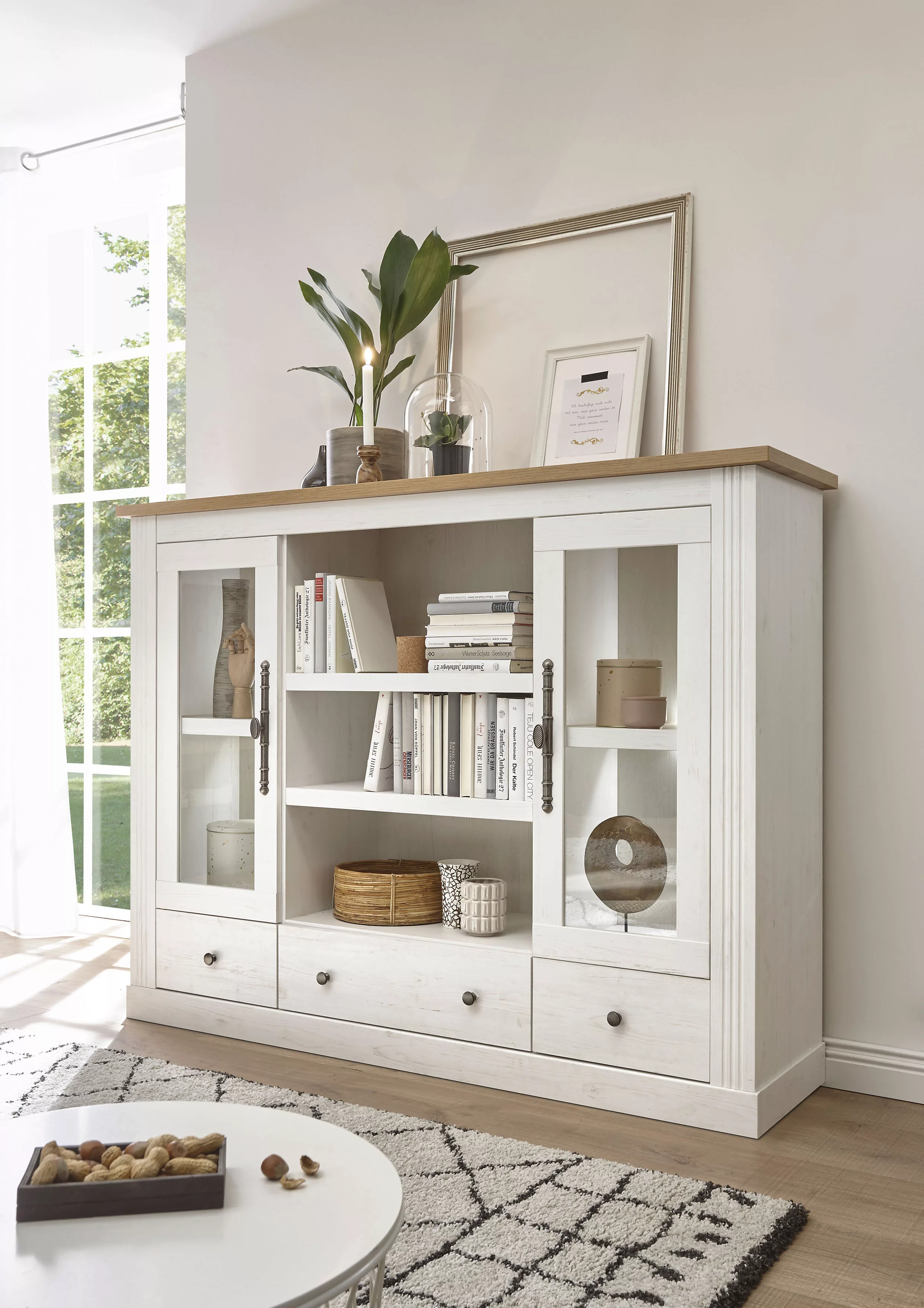 Home affaire Highboard "Westminster", im angesagten Landhaus-Look günstig online kaufen