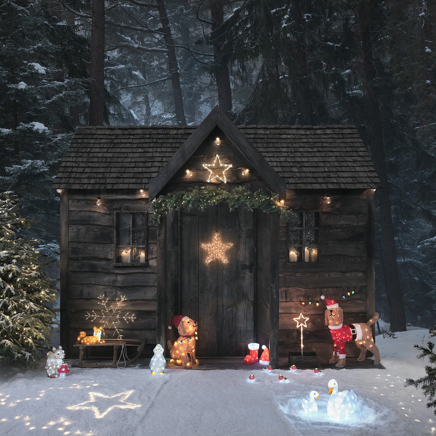 LED Acryl Weihnachtsfigur außen Felix der Fuchs günstig online kaufen
