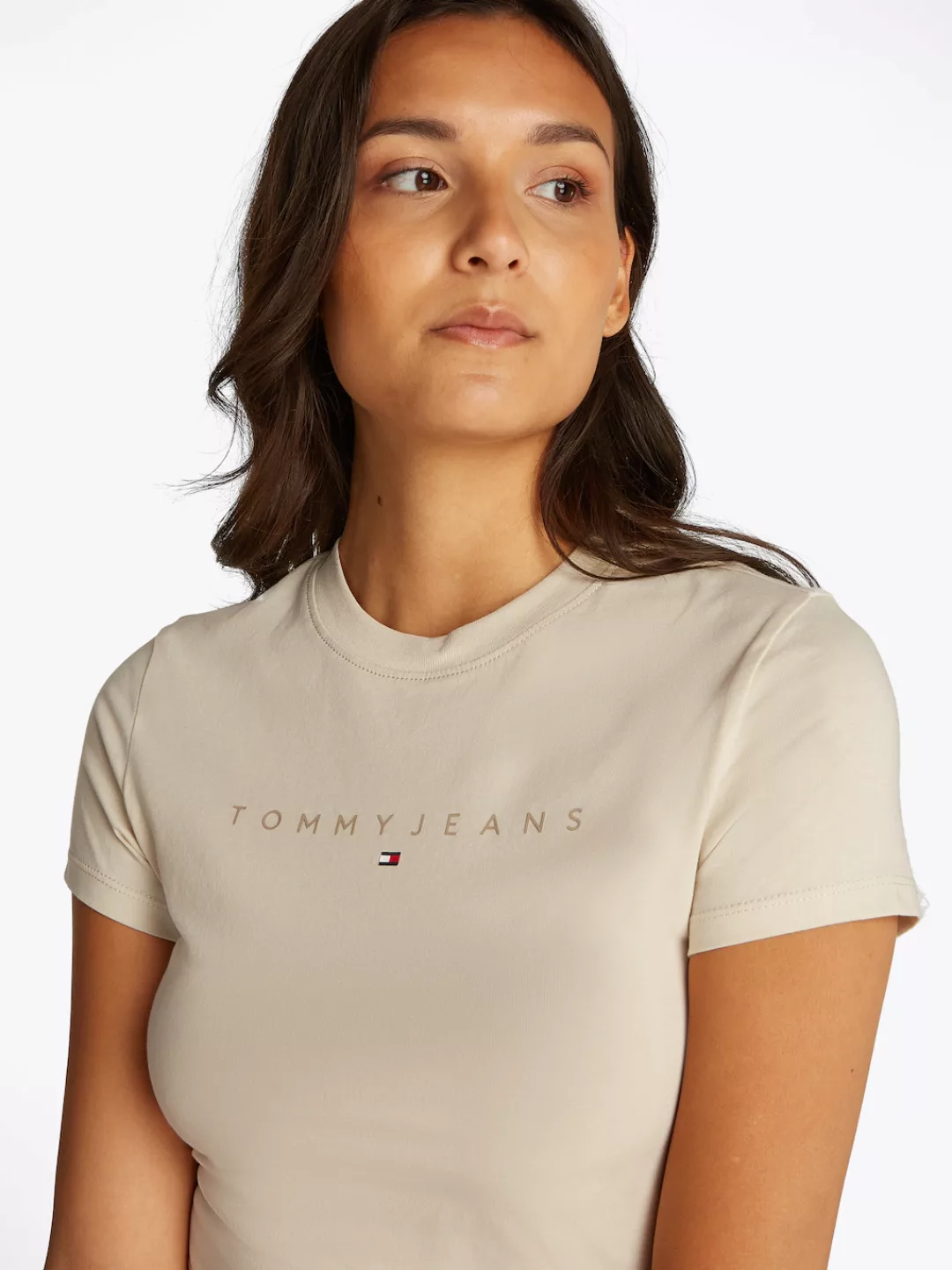 Tommy Jeans T-Shirt "TJW SLIM TONAL LINEAR TEE EXT", mit Logoschriftzug günstig online kaufen