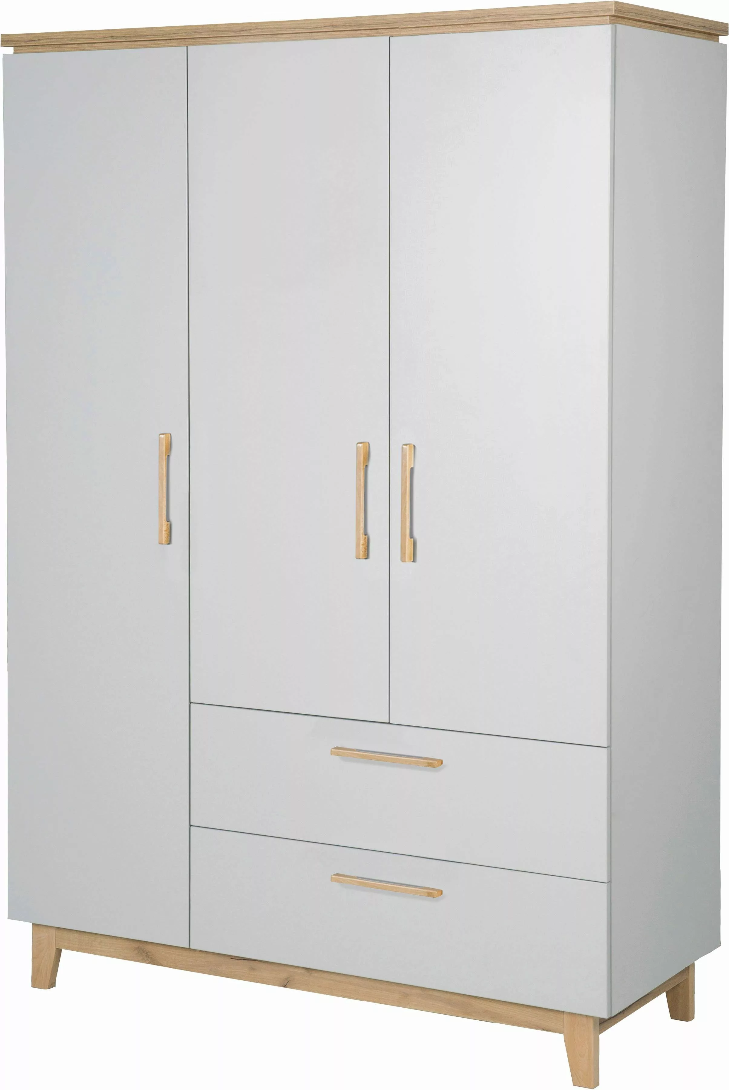 roba® Kleiderschrank Caro Drehtürenschrank, 3-türig, 2 Schubladen, mit Soft günstig online kaufen