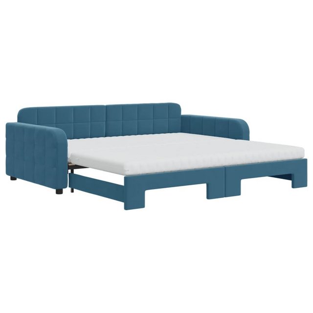 vidaXL Gästebett Gästebett Tagesbett Ausziehbar mit Matratzen Blau 100x200 günstig online kaufen