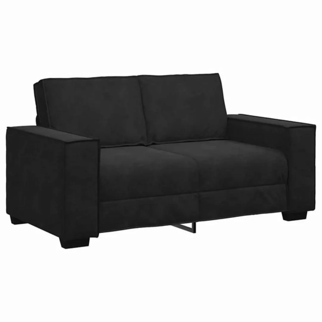 vidaXL Sofa 2-Sitzer-Sofa Schwarz 120 cm Samt günstig online kaufen