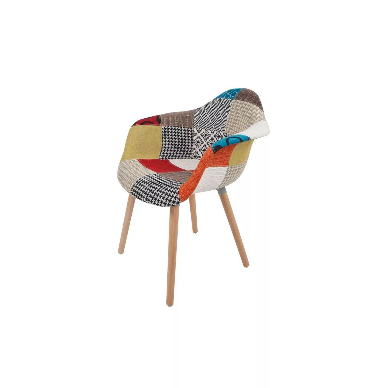 MeGusta Moderner Stuhl 2er-Set Bunt Polsterstuhl Esszimmerstuhl mit Armlehn günstig online kaufen