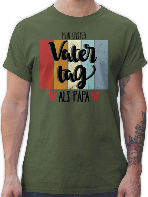 Shirtracer T-Shirt Mein erster Vatertag als Papa Vatertag Geschenk für Papa günstig online kaufen