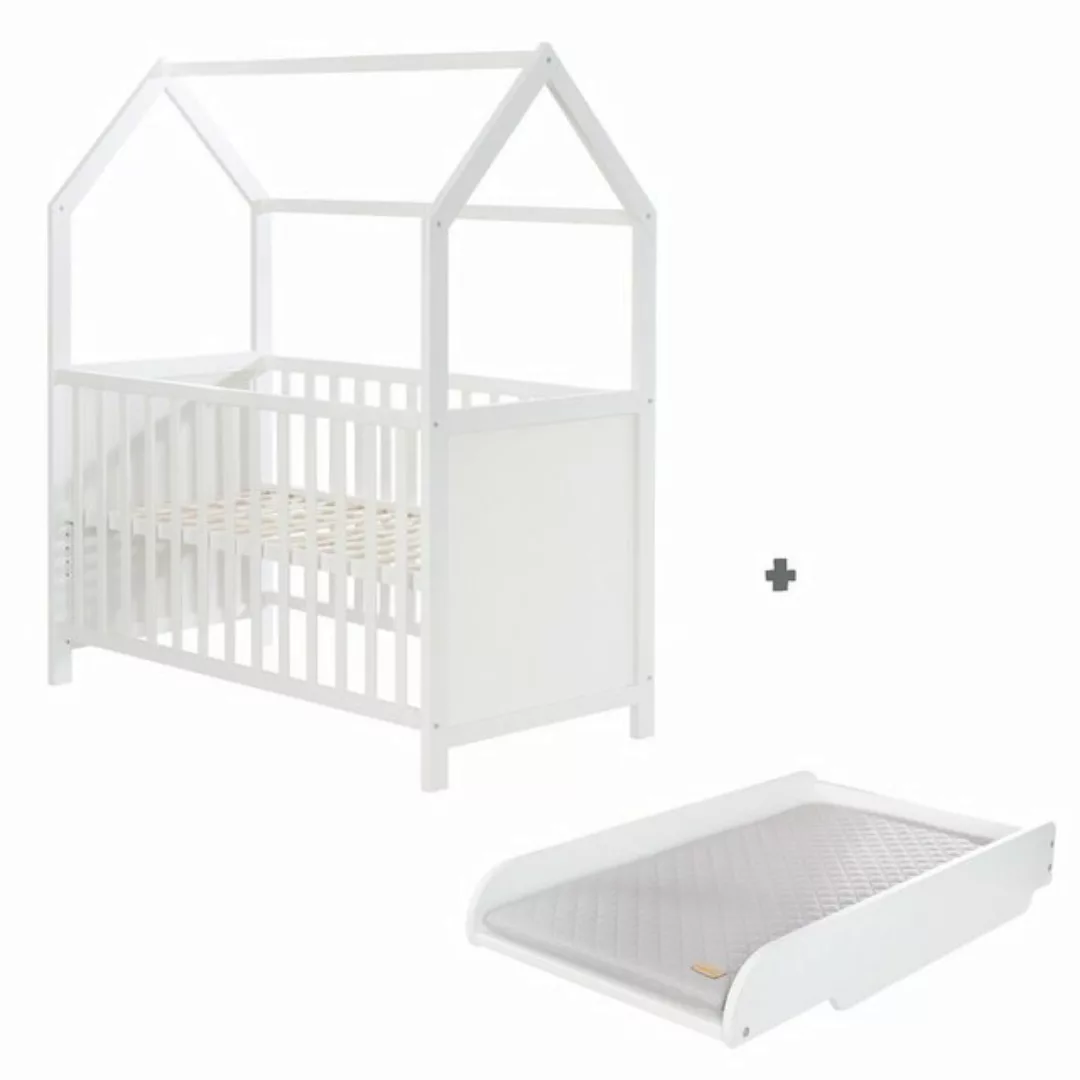 roba® Babybett »Hausbett, 60x120 cm«, (3 tlg.) günstig online kaufen