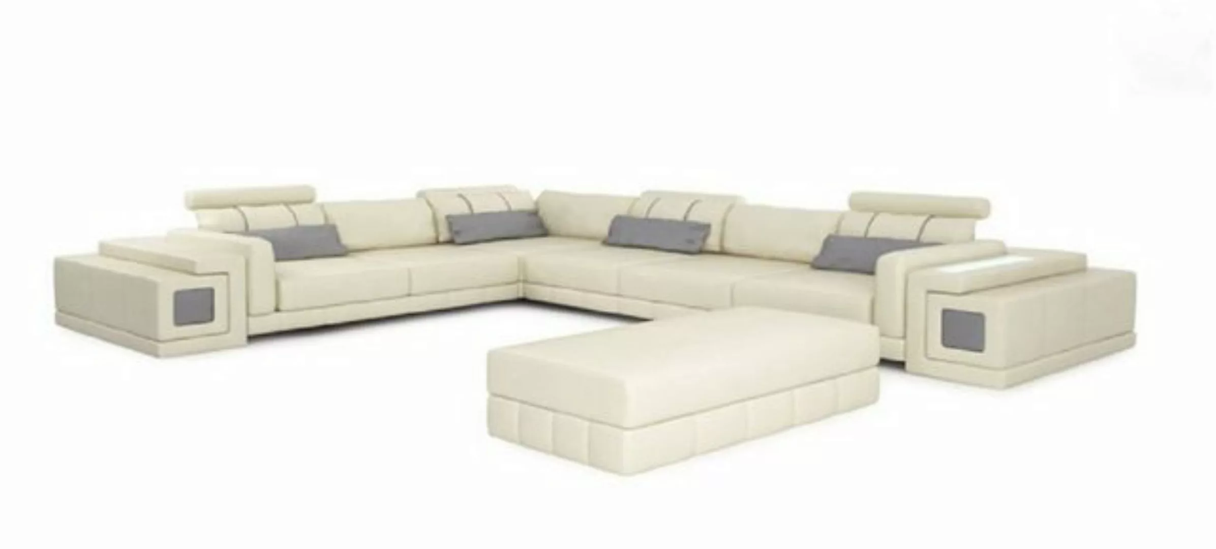 JVmoebel Ecksofa, Ledersofa U-Form Couch Wohnlandschaft Ecksofa Design Mode günstig online kaufen