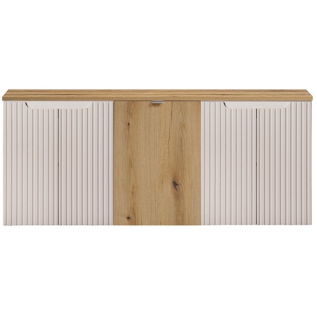 Lomadox Waschbeckenschrank NEWPORT-56-CASHMERE Waschtischunterschrank 140cm günstig online kaufen