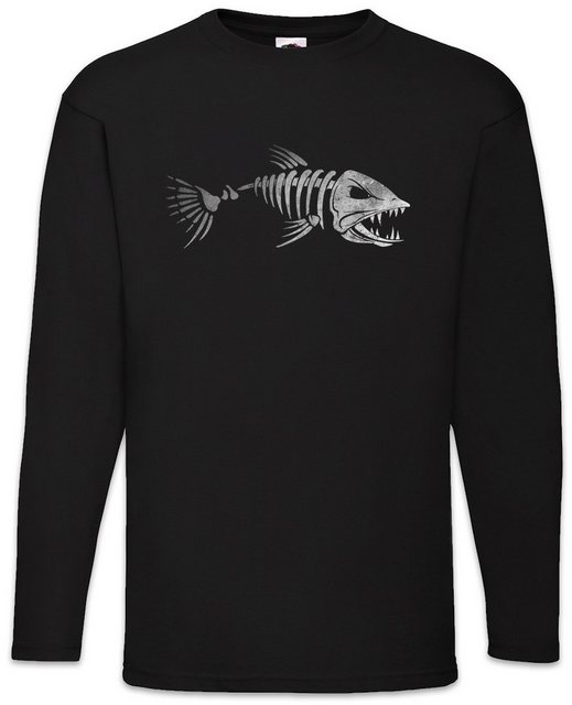 Urban Backwoods Langarmshirt Fish Skeleton Langarm T-Shirt Skelett Fischske günstig online kaufen