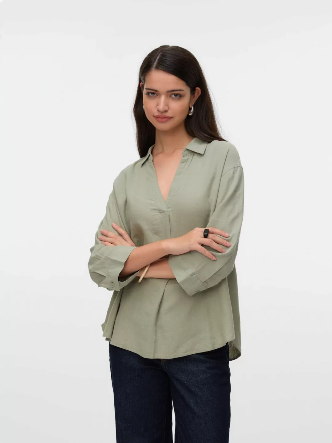 Vero Moda Shirtbluse "VMLINN 3/4 TOP WVN GA NOOS" günstig online kaufen