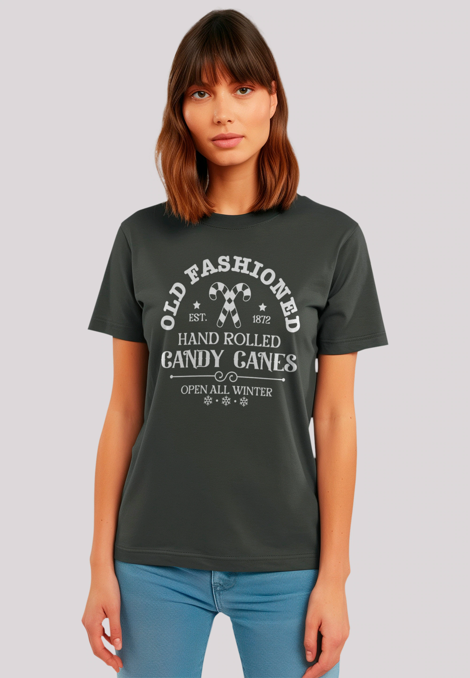 F4NT4STIC T-Shirt "Cany Canes Retro Weihnachts Sign", Premium Qualität günstig online kaufen