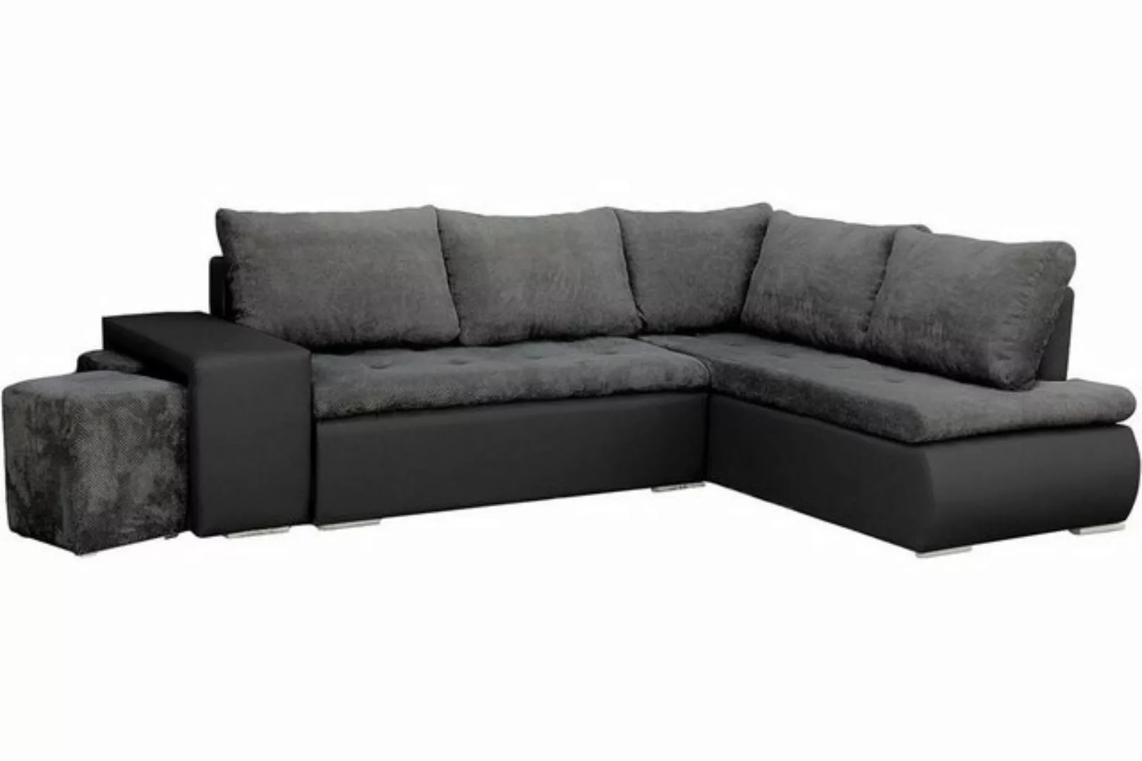 MOEBLO Ecksofa BELGRAD, Eckcouch mit Zwei Hocker Sofa Couch mit Ottomane L- günstig online kaufen