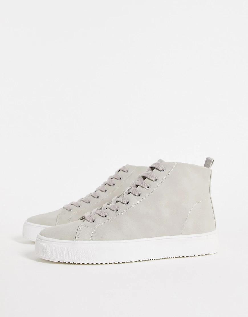 New Look – Knöchelhohe Sneaker in Grau günstig online kaufen