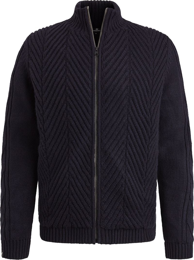 Vanguard Strickjacke Wool Blend Navy - Größe M günstig online kaufen