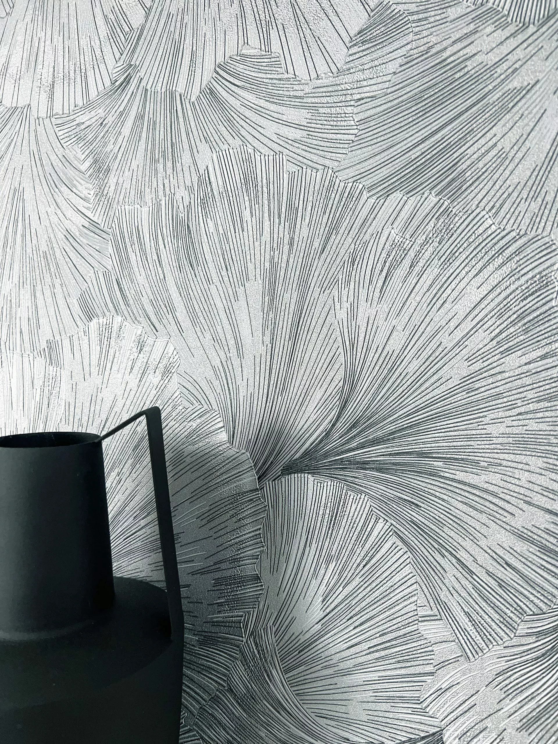 Newroom Vliestapete, Silber Tapete Modern Dschungel günstig online kaufen
