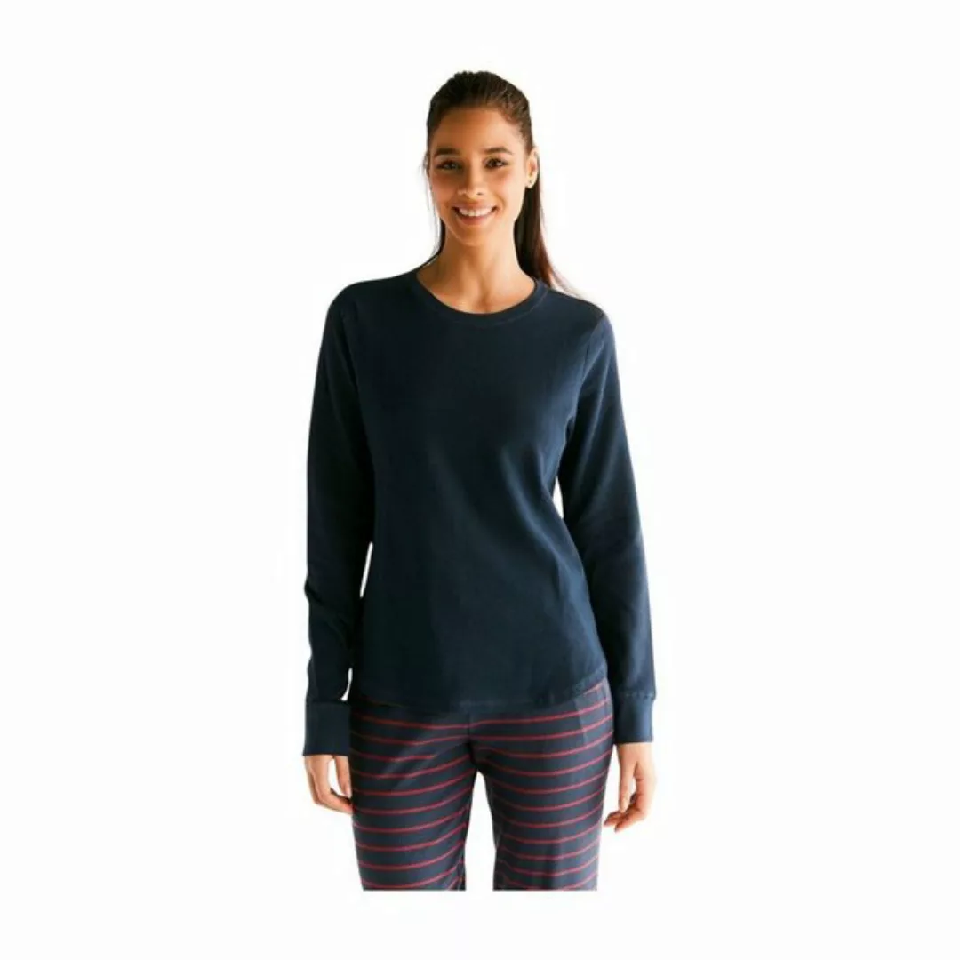 Leela COTTON Langarmshirt Waffel Langarmshirt günstig online kaufen