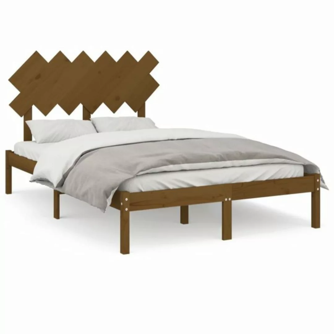 furnicato Bett Massivholzbett Honigbraun 200x200 cm günstig online kaufen