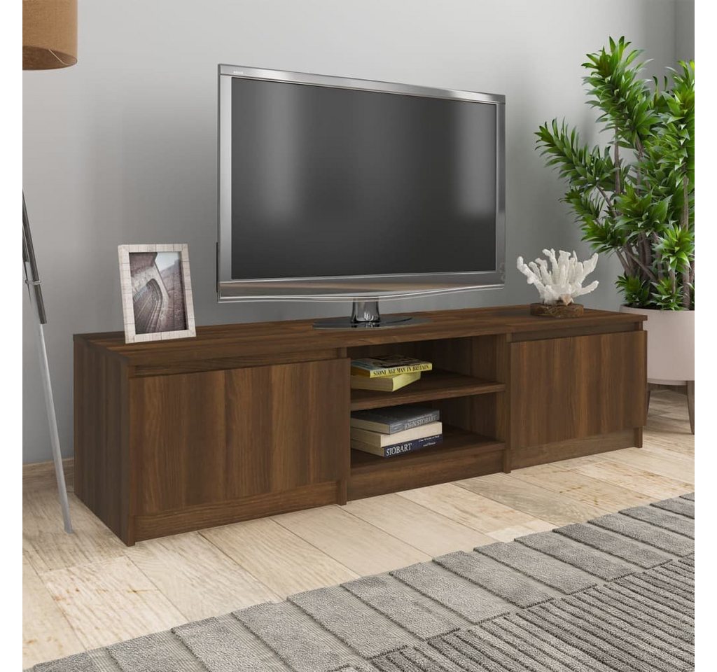 furnicato TV-Schrank Braun Eichen-Optik 140x40x35,5 cm Holzwerkstoff günstig online kaufen