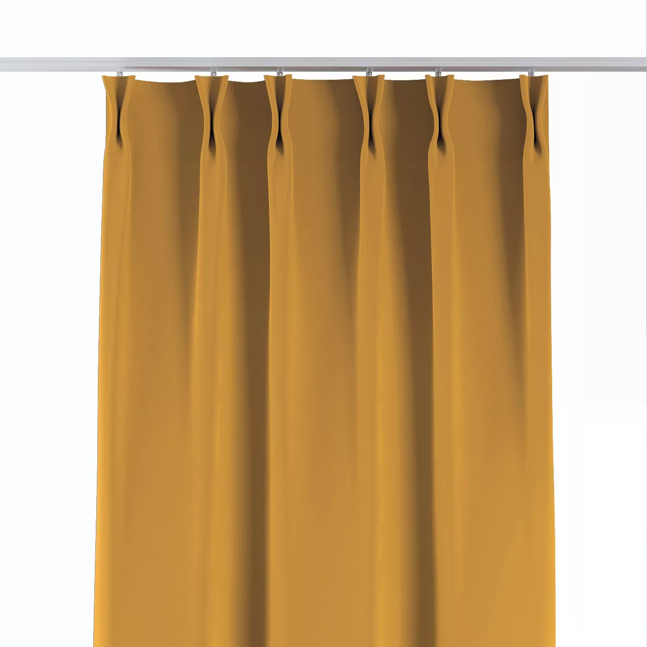 Vorhang mit flämischen 2-er Falten, honiggelb, Crema (144-73) günstig online kaufen