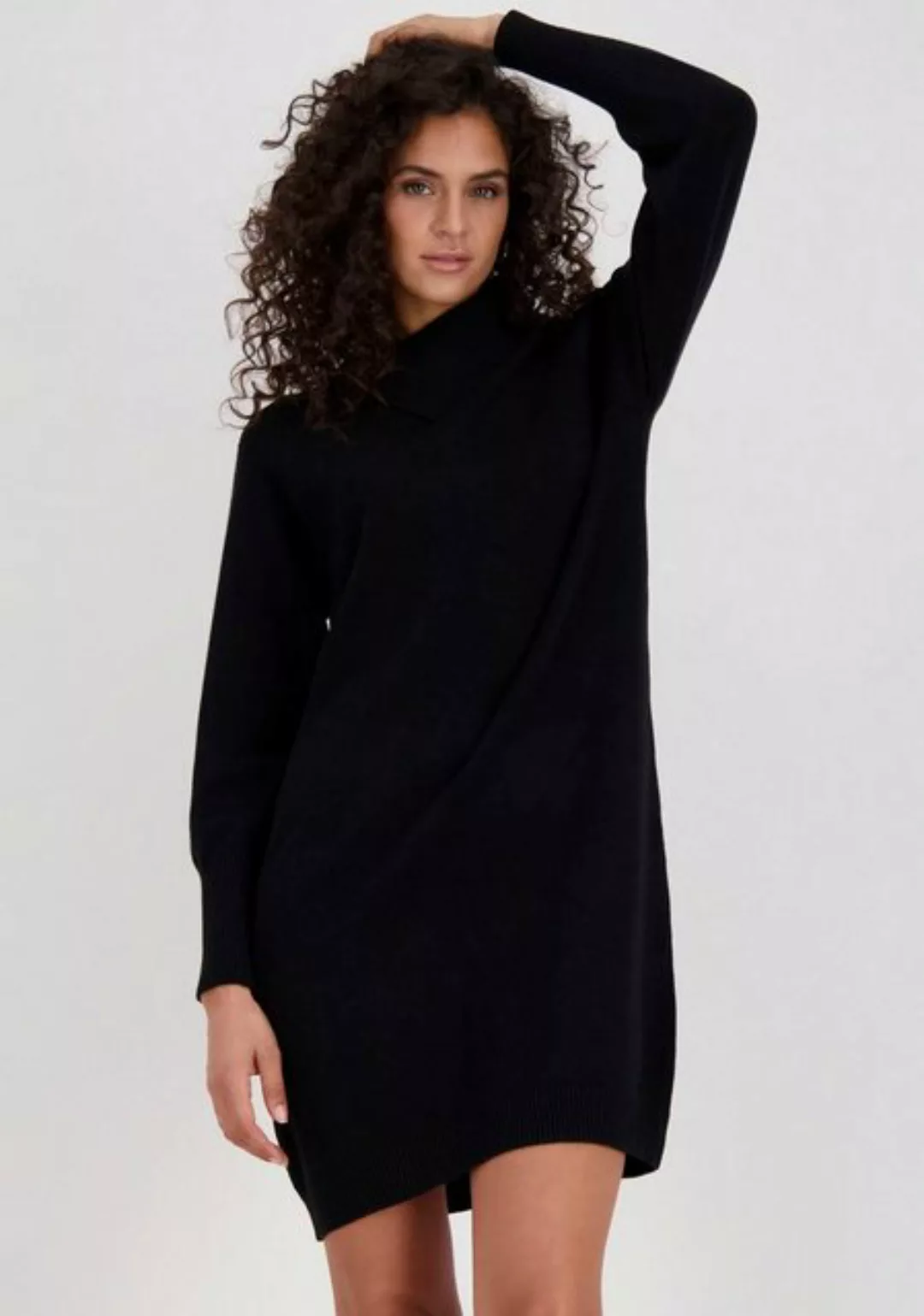 Monari Strickkleid Kleid Strickkleid Midi mit Glitzersteinchen am Ärmel günstig online kaufen