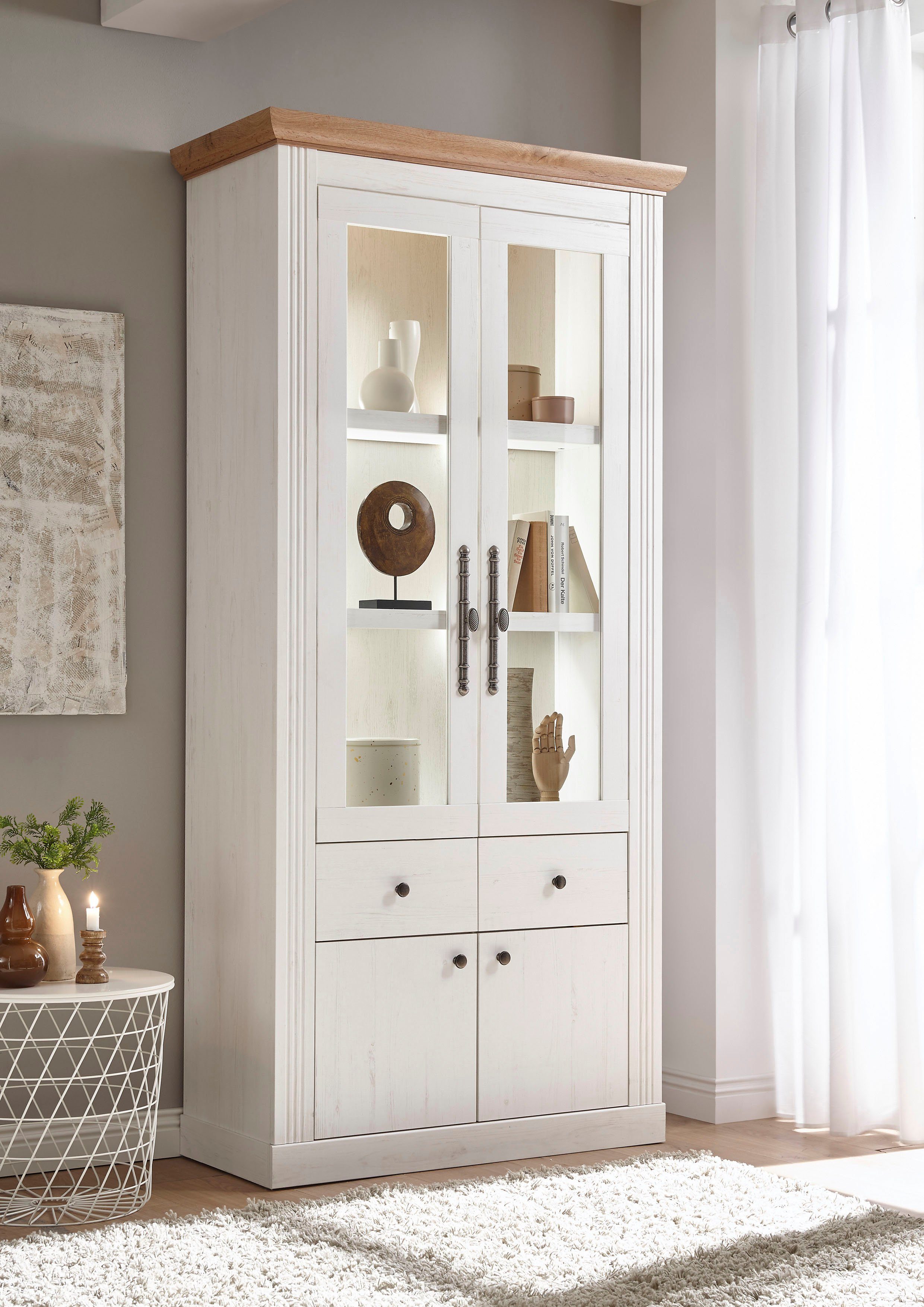 Home affaire Vitrine "Westminster", im romantischen Landhausstil günstig online kaufen