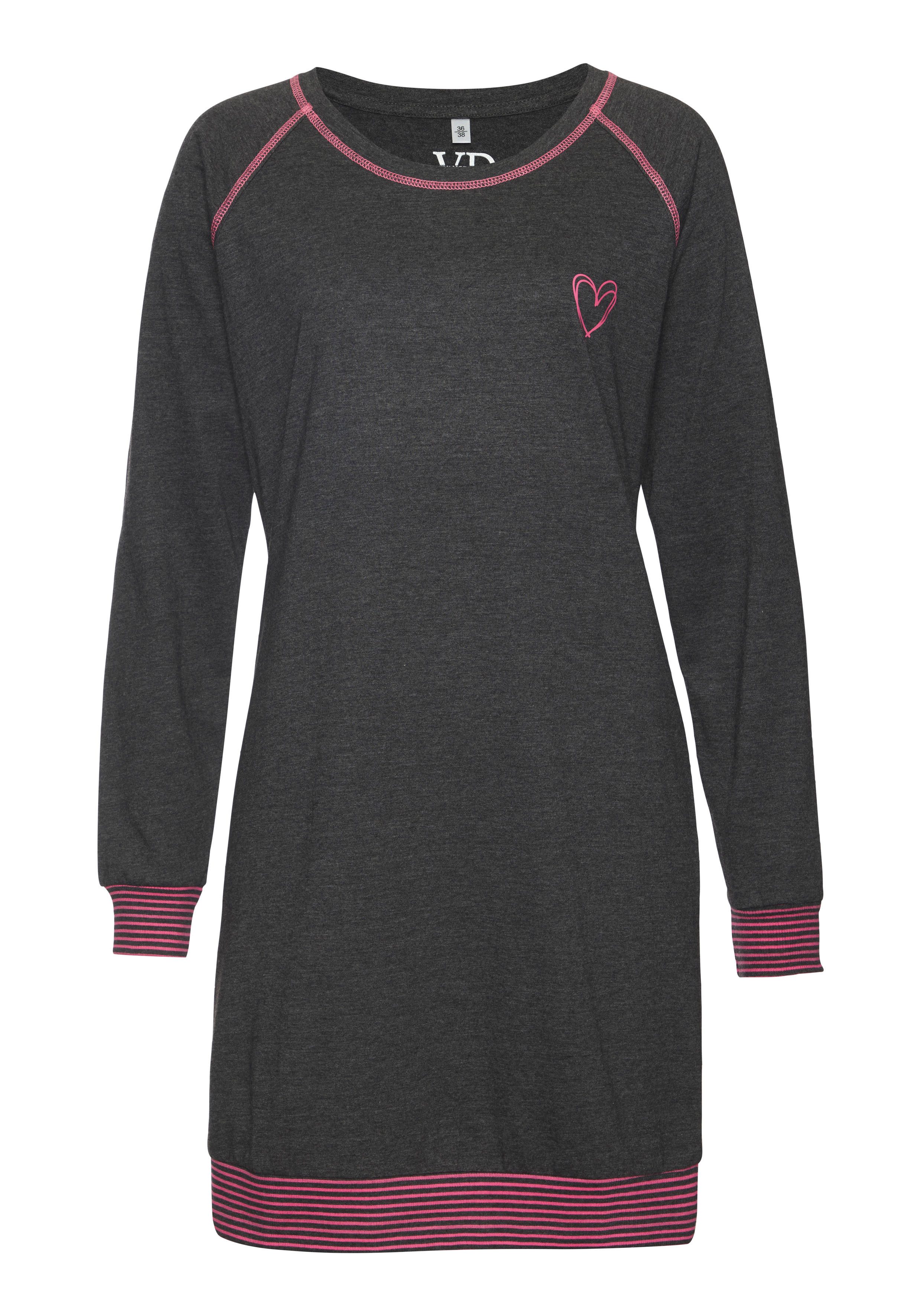 Vivance Dreams Nachthemd mit dekorativen Flatlock-Nähten günstig online kaufen
