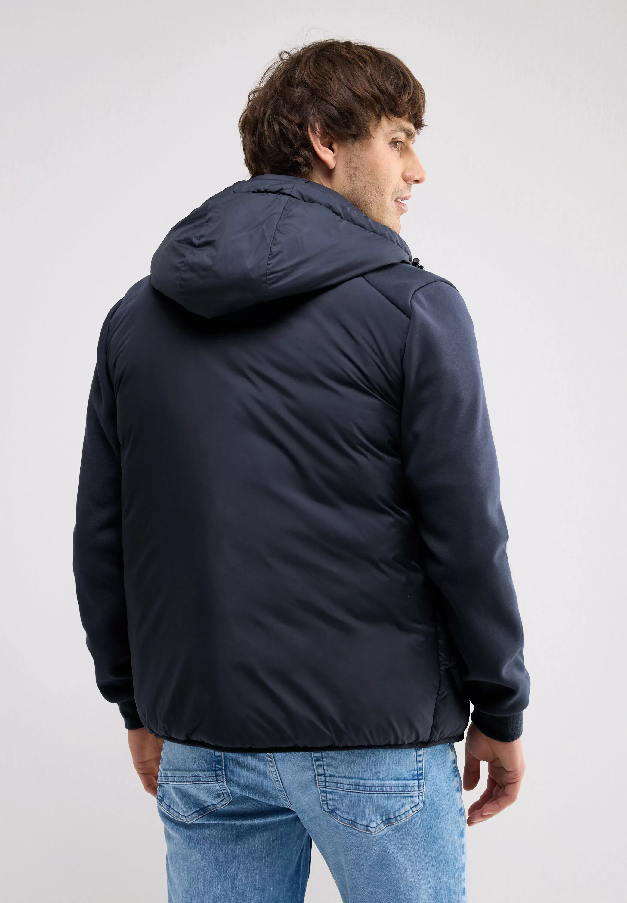 STREET ONE MEN Steppjacke, mit Kapuze, mit Kapuze mit Tunnelzugband günstig online kaufen