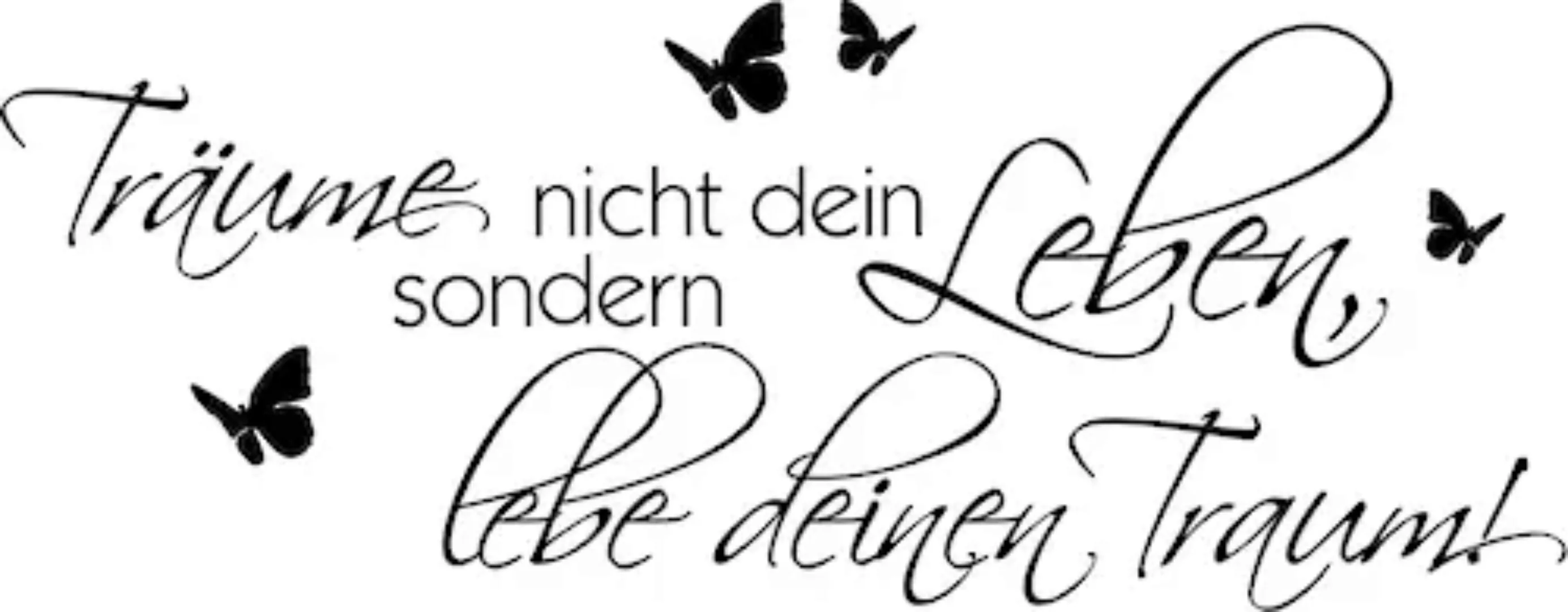 Wall-Art Wandspruch "Spruch Träume nicht Dein Leben", selbstklebend, entfer günstig online kaufen