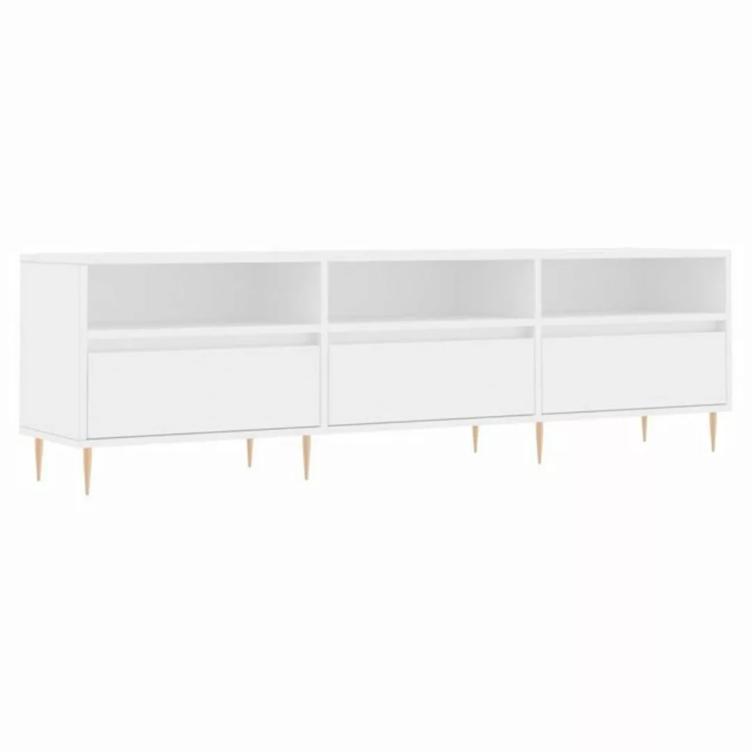 DOTMALL TV-Schrank TV-Schrank 150x30x44,5 cm Holzwerkstoff Schwarz Weiß günstig online kaufen