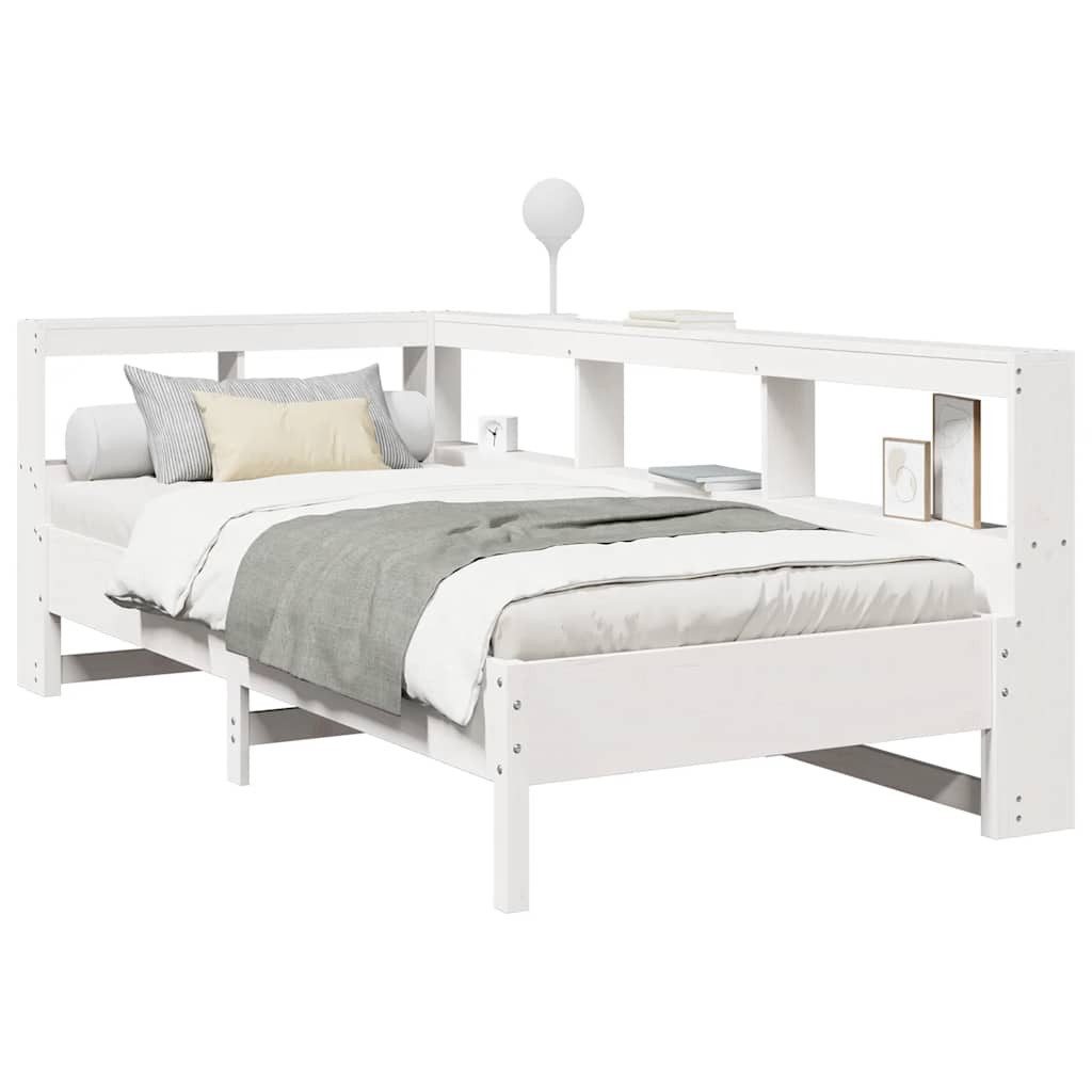 vidaXL Bett Massivholzbett mit Regal ohne günstig online kaufen