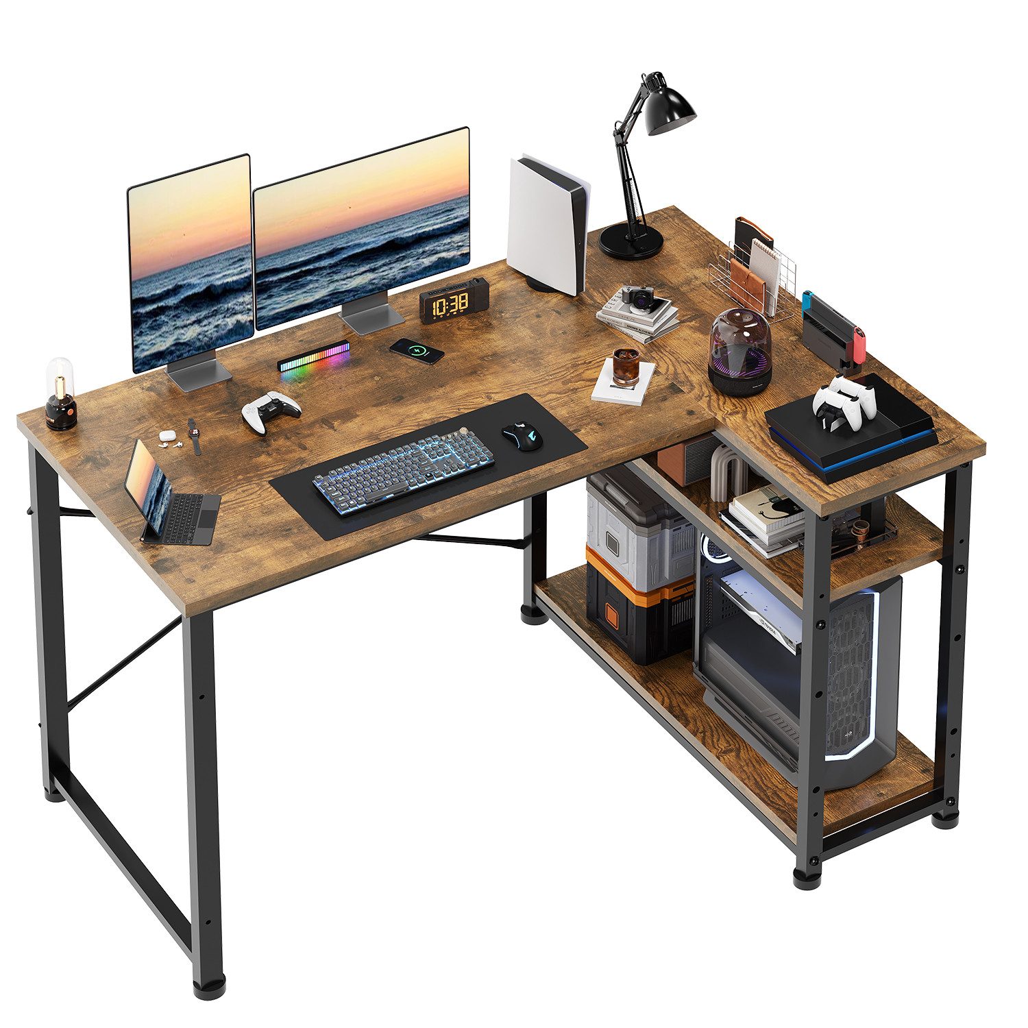 HOMALL Computertisch Eckschreibtisch Reversibel L Förmiger günstig online kaufen