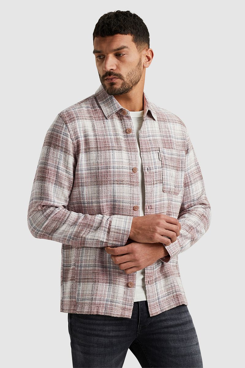 Cast Iron Overshirt Karos Rosa - Größe S günstig online kaufen