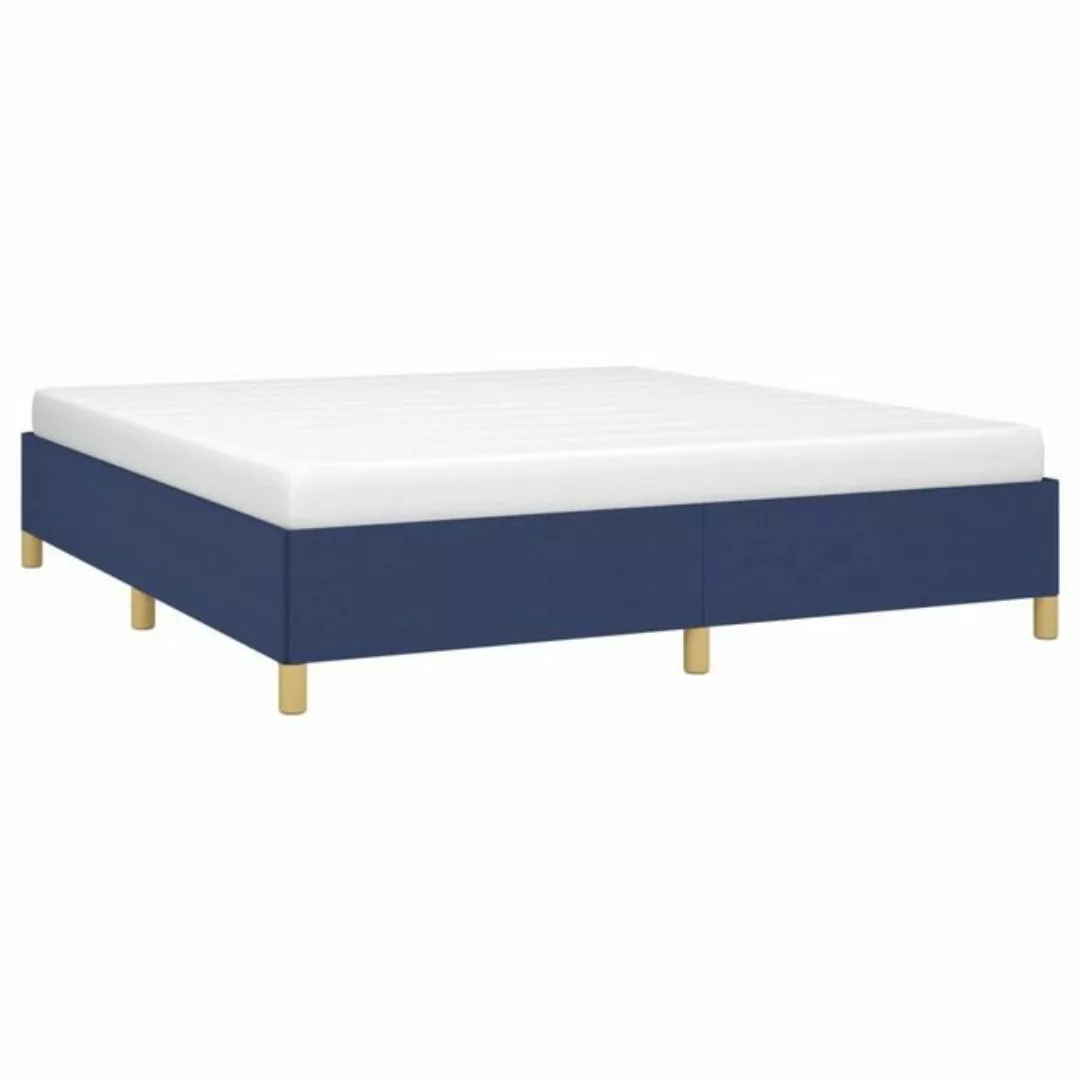 furnicato Bett Bettgestell ohne Matratze Blau 160x200 cm Stoff (1-tlg) günstig online kaufen