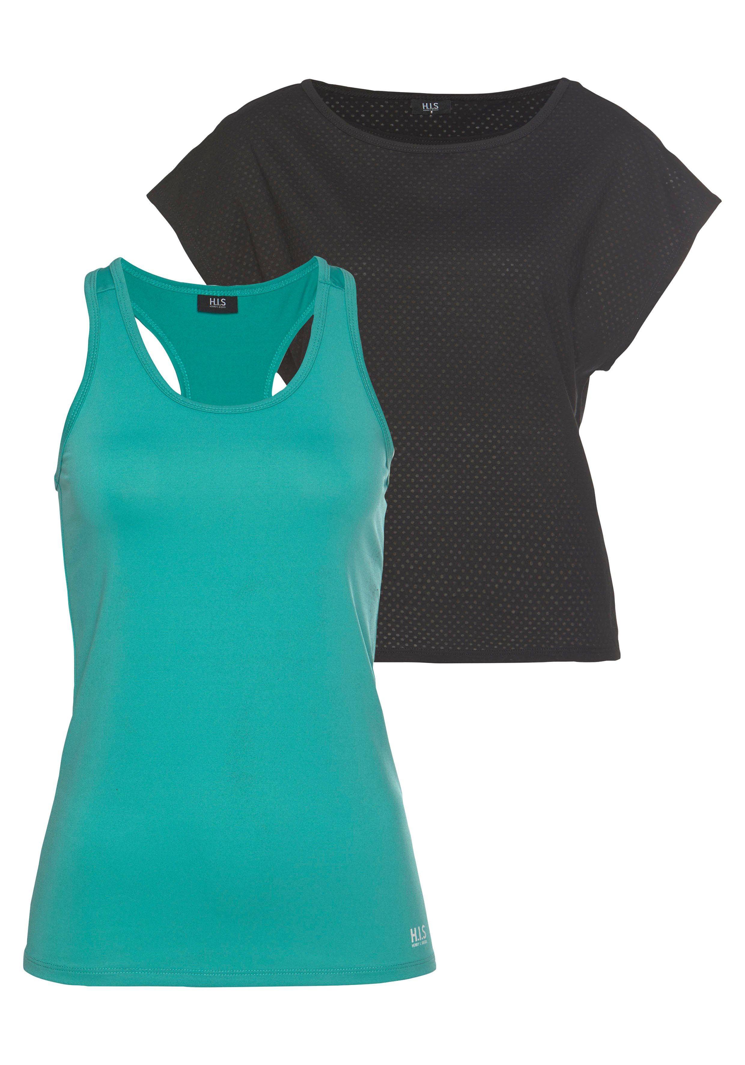 H.I.S Trainingsshirt "2-tlg. Shirt & Top", (Spar-Set, 2 tlg.), Kurzarm, beq günstig online kaufen