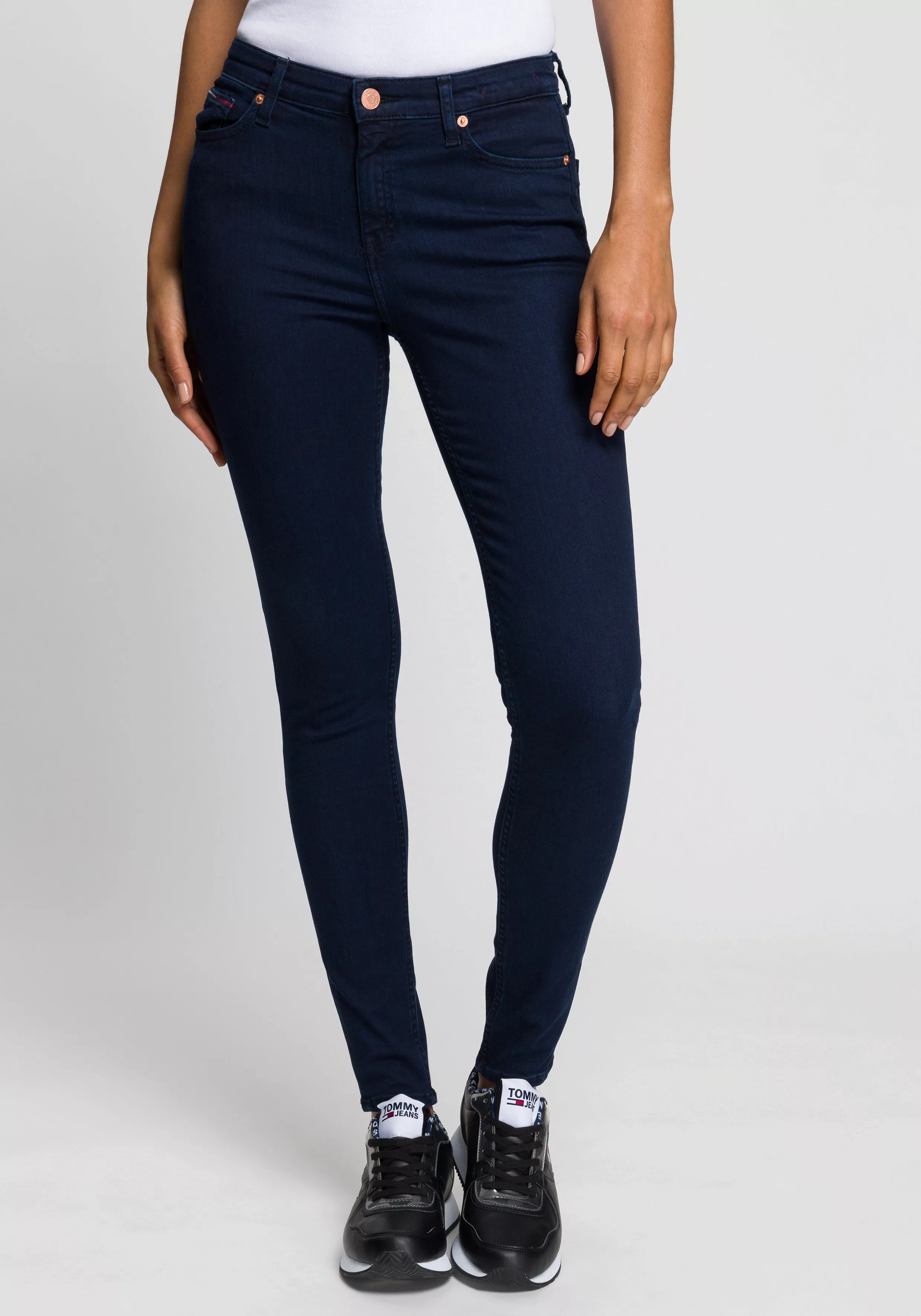 Tommy Hilfiger Damen Jeans NORA - Skinny Fit - Blau - Avenue Dark Blue Stre günstig online kaufen