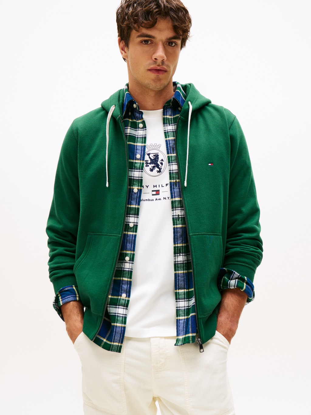 Tommy Hilfiger Kapuzensweatjacke "ESSENTIAL FLEECE ZIP THROUGH", kleine Log günstig online kaufen