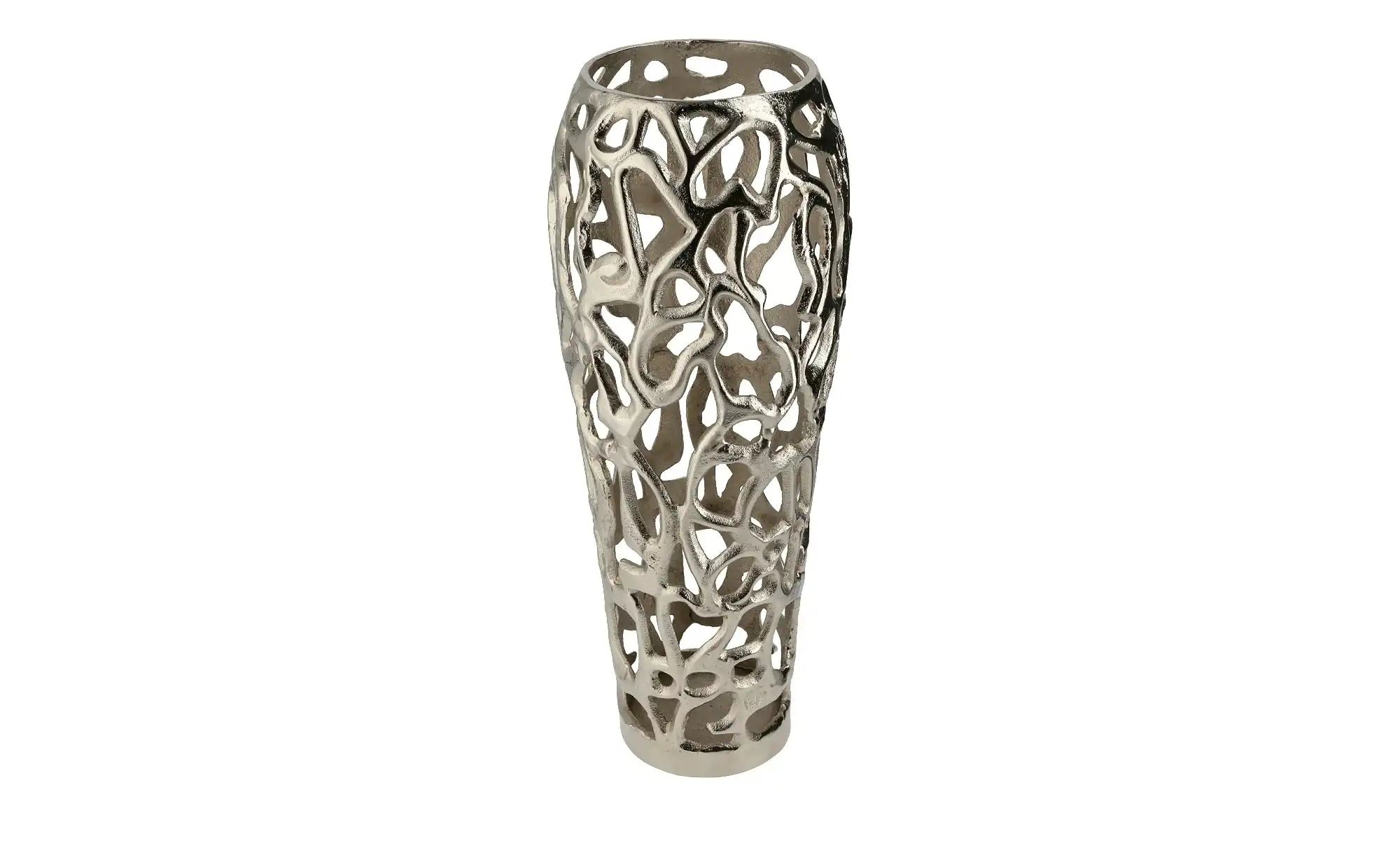 Deko-Vase ¦ silber ¦ Maße (cm): H: 48  Ø: 20 Accessoires > Vasen - Höffner günstig online kaufen