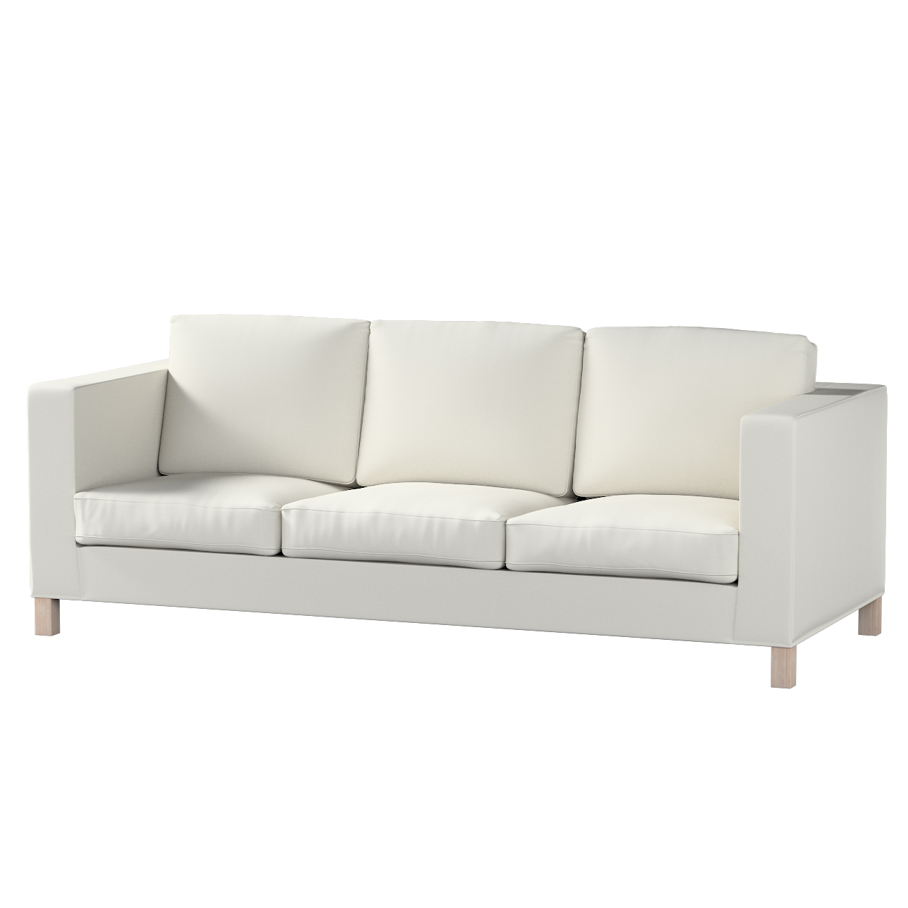 Bezug für Karlanda 3-Sitzer Sofa nicht ausklappbar, kurz, hellgrau, Bezug f günstig online kaufen