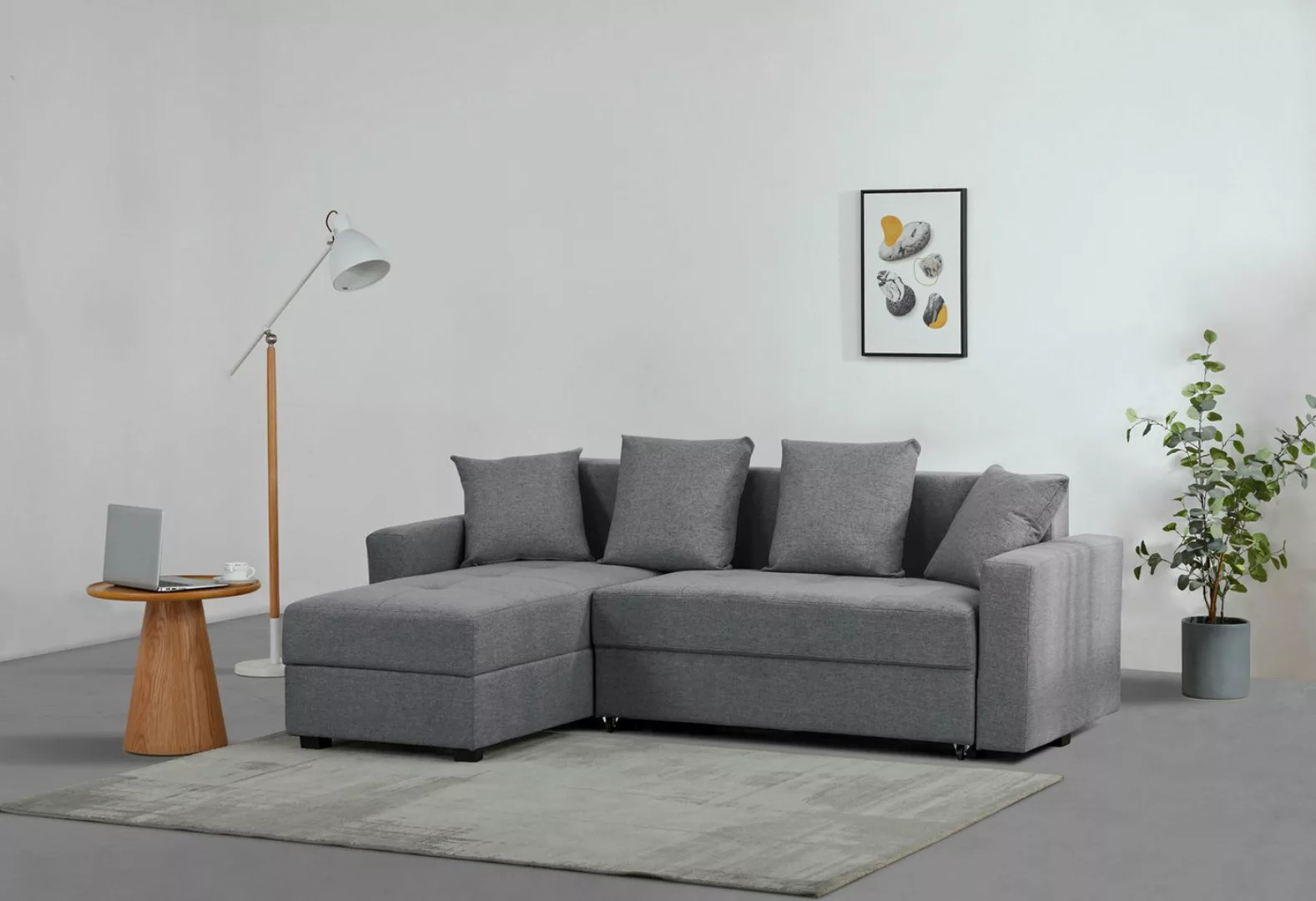 INOSIGN Ecksofa KILLAM, 217 cm, L-Form, mit Schlaffunktion u. Bettkasten, R günstig online kaufen