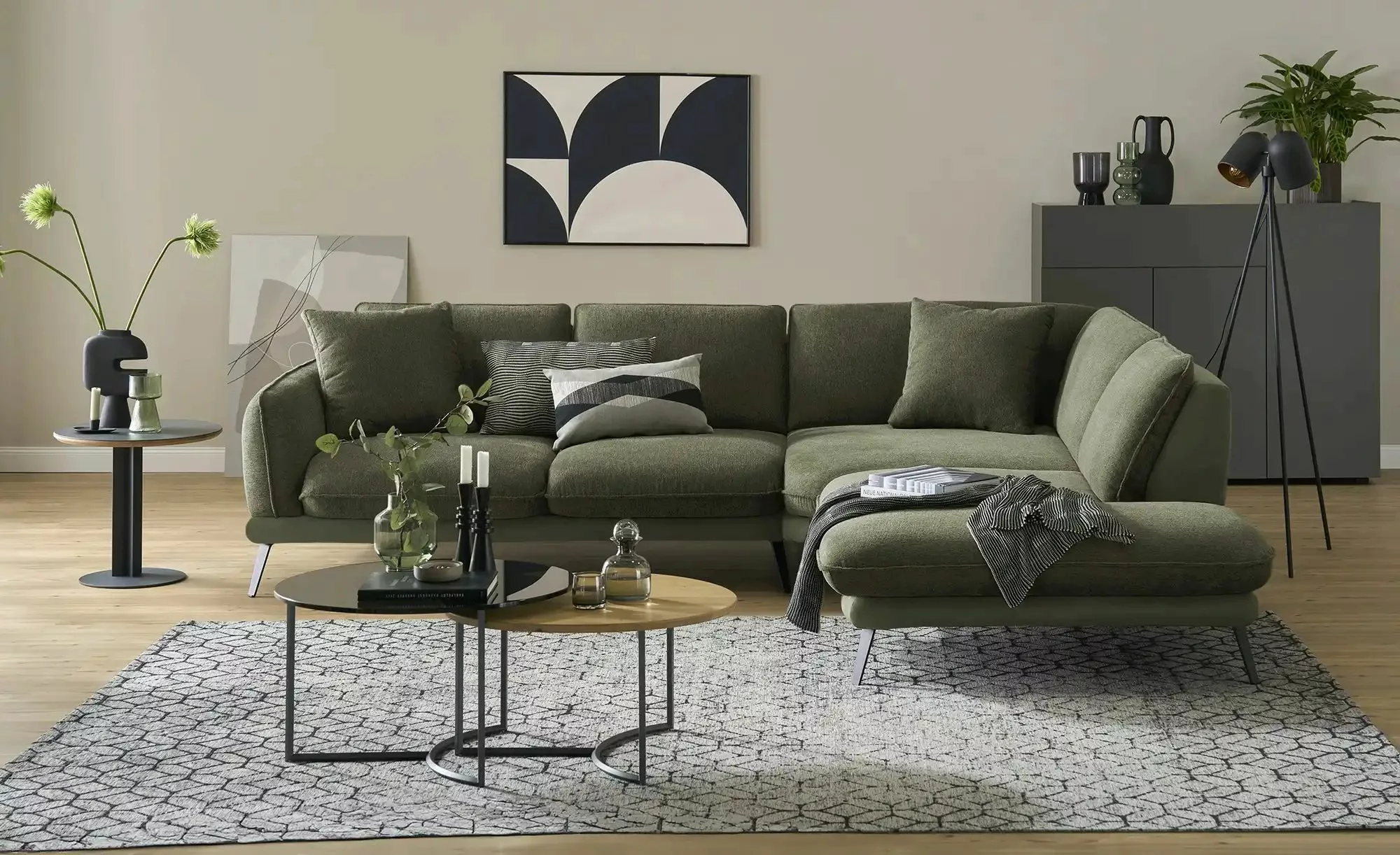 medium Ecksofa  Romance ¦ grün ¦ Maße (cm): B: 315 H: 86 T: 253 Polstermöbe günstig online kaufen